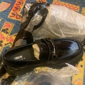 ASOS DESIGN faux leather chunky loafer